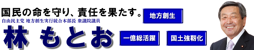 やる木！ほん木！林です。　自由民主党幹事長代理　衆議院議員　林もとお（林幹雄）